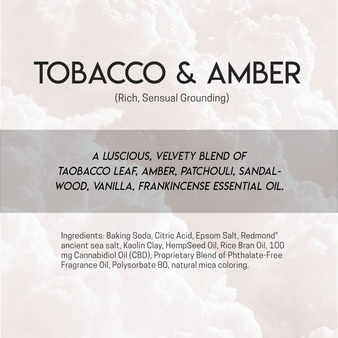100mg Tobacco & Amber CBD Bath Bomb